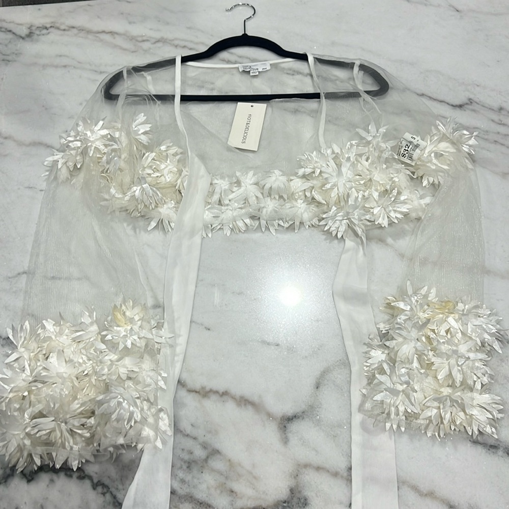 Hot & Delicious| Floral Mesh Top